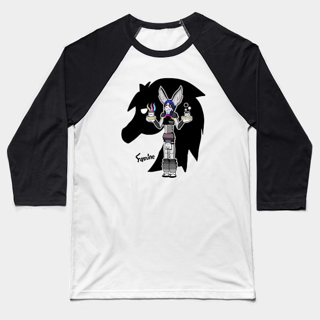 Black Horsewoman (Famine) Baseball T-Shirt by VixenwithStripes